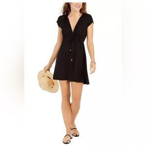 NWT Dotti Women's Small Black Resort Hooded Dress Beach Coverup S Resortwear